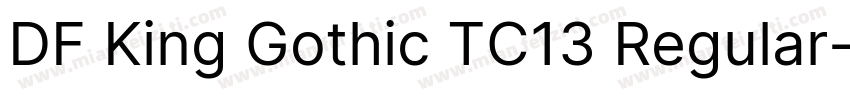 DF King Gothic TC13 Regular字体转换